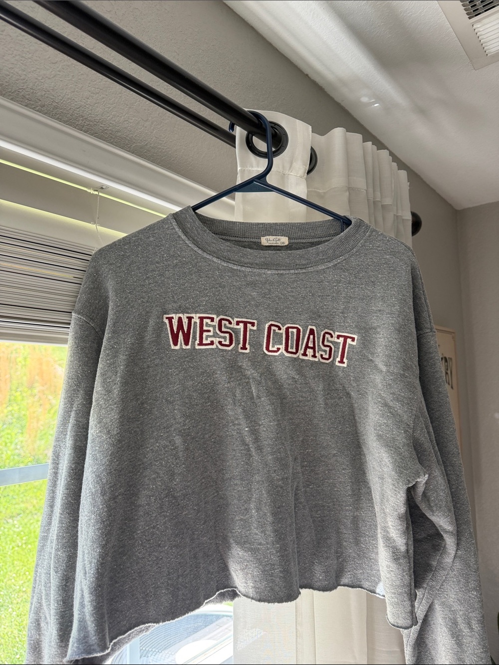 John Galt / Brandy Melville - West Coast Cropped Graphic Sweatshirt ONE SIZE